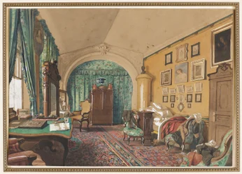 Interieur van een mannenwoonkamer
